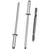 SKIR'CO 100 rivetti ciechi 2,4 x 10 mm, in alluminio, DIN 7337, testa a cupola, mandrino in acciaio, rivetti pop