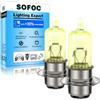SOFOC P15D-25-1 Lampadina H6M 1 Perno 12V 35W Giallo Moto Scooter Fari Anabbaglianti Abbaglianti Doppio Contatto Base Lampada Anteriore Motociclo 2Pcs