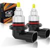 Pulilang Lampadina HB3 9005 LED, Fendinebbia HB3 9005 80W 16000LM 3500K Giallo, Mini Design 1:1, Faro 9005 LED per Auto Moto Camion,Predisposto CANBUS,Due Lampadine