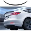 TOPABYTE Auto Spoiler Alettone per Tesla Model Y 2020-2024 (Carbonio Opaco) | Originale Spoiler Posteriore OEM Stile ABS Labbro Coda Ali Bagagliaio Coperchio Aletta Trunk Lip Tail per Tesla Y Accessori