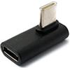 System-S Adattatore USB 3.1 tipo C maschio a femmina angolare cavo nero