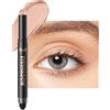 Lestpola Bastone per ombretto nude, girevole, impermeabile, a lunga durata, morbida consistenza setosa, ad alta pigmentazione, per ombretto Crayon Primer con Smudger, regali per donne 05