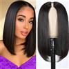 zekan Parrucca Donna Capelli Veri Umani V Part Wig Human Hair Straight Upgrade U part Parrucca Capelli Glueless Full Head Clip In Half Wig Human Hair None Lace Front Wig 12 Pollic