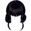 Topcosplay Parrucca lunga rossa rosa da donna con coda di cavallo anime cosplay Halloween accessorio costume (Viola Scuro)
