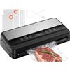 Acmeenjoy Macchina Sottovuoto Alimenti con Taglierina Interna, Custodia Borsa e Tubo | Automatica Macchina Sottovuoto con 40 Buste Sacchetti Sottovuoto e 1 Rotoli 28x600cm, Smontabile per Pulizia, Facile da Usare