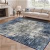 BEIMO Tappeto Salotto Astratto 160x230 cm - Blu Grigio Freddo, Morbido, Lavabile e Antiscivolo