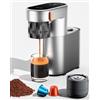 pura coffee Macchina caffè 2 in 1 piccola, Riscaldamento Istantaneo e 20 bar, macchina per espresso portatile con batteria, compatibile con capsule NS e caffè macinato, per Campeggio/Interno/Ufficio