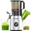 FIMEI Estrattore Frutta e Verdura, Estrattore Lento con Imbuto XL 135mm Bocca per Frutta e Verdura Intera, 2 Bicchieri, Base in Acciaio Inossidabile, Facile da Smontare e Pulire, BPA Free
