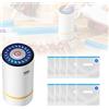 Nizirioo Sigillatrice Sottovuoto Portatile Con 10 Sacchetti Riutilizzabili - Mini Macchina Sottovuoto (Bianco)