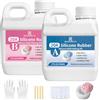 SHADAIWUYU Silicone per Stampi 20A,1,25KG Trasparente Silicone Liquido Mescolamento 1:1 Rapida Cura Gomma Siliconica per Stampi,DIY Sapone Artigianale,Candele,Stampi per Resina