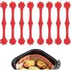 Zocipro 8 Pezzi Magneti per Friggitrice ad Aria 12 cm, Gommini in Silicone Resistenti al Calore, Clip Magnetiche per Carta Forno, Accessori Air Fryer per Cestelli Singoli e Doppi, Rosso