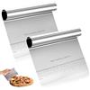 McBlast 2 Pz Taglia Impasto, Raschietto Cucina in Acciaio Inox, Tritatutto Raschietto per Impasto, Tarocco per Impasti, Tagliapasta in Acciaio Inossidabile per Torte Pizza Dough Utensili da Cucinas