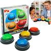 AURIVEE Set di 4 Buzzer - Pulsanti Risposta Luminosi & Sonori per Giochi Quiz, Famiglia e Aula
