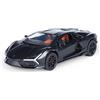 TGRCM-CZ 1/32 Lamborghini Aventador LP700-4 Model Car, in lega di zinco, con suono e luce, per collezionisti e bambini dai 3 anni in su, regalo di compleanno (nero)