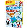 Schmidt Spiele 51448 Pippi Calzamaglia Lunga, La Divertente Cose Gioco di Viaggio, Porta con Gioco in Una Scatola di Metallo, Normale