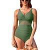 SHEKINI Cutout Costume da Bagno Intero da Donna Scollo a V Regolabile Costumi Intero Donna(L, Verde Oliva)