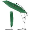 VOUNOT® Ombrellone da Giardino, Diametro 3M, Ombrellone Decentrato Parasole, con Base a Croce e Antivento Cinghia, Protezione UV, Verde
