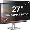 Pozlle Pellicola Protettiva Privacy per Monitor 27 Pollici 16:9 (59.8 x 33.7 cm), Antiriflesso e Anti-Luce Blu, Rimovibile, Anti-Spy Film per Ufficio