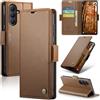 Rerzoiro Cover per Samsung Galaxy S26 Plus Custodia Portafoglio [Blocco RFID] Premium Pelle PU Wallet Case Flip Libro con Porta Carte Slot Supporto Flip Case per Samsung Galaxy S26 Plus, Marrone