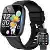 Ucani Smartwatch Bambini, Orologio Fitness Tracker 1.75 con 100+ Modalità Sportive, Contapassi/Sonno/Cardiofrequenzimetro, Giochi, Sveglia, IP68 Regalo per Bambino Bambina Ado 10-18 (Nero)