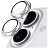 Diruite Protector Lentes per iPhone 17 Cristal Templado,HD Protector Cámara+Mate Integrado Aleación Aluminio Proteccion Camara Anti-graffi,Bianco