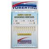 Tubertini Ami da Pesca Legati con Filo Fluorocarbon Serie 20 Storto Amo Trota Lago Mare Surfcasting