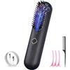 HyAdierTech Piastra per Capelli Senza Fili, Piastra Capelli Professionale, Mini Spazzola Elettrica Lisciante, 4 Temperature 140°C-200°C per Capelli Lisci, Ricci e Mossi, Valido per Tutti i Capelli