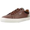 Pepe Jeans London Kenton Court M Scarpe da Ginnastica in Pelle Regular Fit da Uomo, Lavaggio Blu