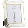 DRW Portafoto per foto da 15 x 20 cm in vetro e metallo in oro 23,3 x 28,2 x 0,7 cm
