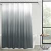 Creative Home Ideas Set da bagno con tenda da doccia, ganci e fodera da bagno, 14 pezzi, grigio scuro e bianco, include 1 tenda da doccia Ombre da 70 x 72 cm, 1 fodera per doccia in PEVA satinata da