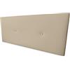 Somnia Descanso - Testiera in ecopelle premium imbottita Miami misure 100 x 60 cm (letto da 90) beige