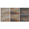 Pimpernel - Set di 6 tovagliette in MDF con Dorso in Sughero, Ardesia Terra, 30,5 x 23 cm, Multicolore