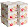 Lavatelli Set 6 Scatole Armadio Portaoggetti con Coperchio - Organizer Cambio Stagione in Cartone 39x50x24 cm Sweet Home - Made in Italy, Resistenti, Facili da Montare, con Maniglie