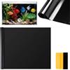 JYYWTSI 40 x 200 cm Adesivo Statico Sfondo Acquario, Pellicola per Parete Posteriore dell' Acquario, Pellicola Autoadesiva PVC Pannello Posteriore Ritagliabile per Acquario Pellicola Adesiva Nera Nero