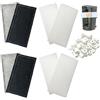beaufan Set di 9 filtri per acquari compatibili con filtro subacqueo Fluval U2, filtro per acquari d'acqua dolce e salata, include 4 cuscinetti in schiuma, 4 cartucce in policarbonato e 1 anello in