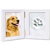 QSLKI Cane o gatto paw print pet souvenir, pet paw print souvenir set, argilla paw print kit, personalizzato pet souvenir, pieghevole pet photo frame, per gli amanti degli animali domestici