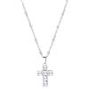 S'Agapõ Collana Girocollo Donna, Collana Donna in Acciaio e Cristalli con Simbolo Croce | Collezione Arcadia - SRD05