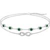Cosie Lily Bracciale Donna Argento 925 Pietre Nascita Infinito Bracciale Gioielli Donna Doppia Catena Bracciale Cuore Regalo Donna Compleanno per Moglie Mamma Fidanzata Amica