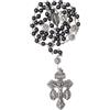 OVUNQUE PROTEGGIMI Rosario Croce del Perdono, Collana Rosario in Ematite con Medaglia della Madonna Miracolosa e San Benedetto in metallo argentato