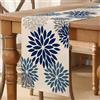 AwzyGous Runner per il Tavolo Blu Navy Floreale, Blu Nebbia Dalia, Moderno Autunnale Stagionale, Decorazione da Tavolo da Cucina, Tovaglia Per Matrimoni, Sala da Pranzo, Decorazioni per Feste, 40x140 cm