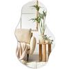 PERFNIQUE Specchio irregolare da parete, asimmetrico, 86 x 52 cm, specchio decorativo moderno per bagno, camera da letto, soggiorno, ingresso, senza cornice, specchio da parete (86 x 52 cm, nuvola)