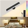 Speclux Applique da Parete LED Ricaricabili, Lampade da Parete a Batteria 7500mAh, 3 Colori di Luce + 15 Colori RGB, Rotazione 360°, Luminosità Regolabile Continuamente, per Camera da Letto