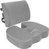 FORTEM Cuscino Sedia Ufficio, Supporto Lombare Auto, Ergonomico XL | Memory Foam, Fodera Traspirante e Lavabile, Base Antiscivolo, Cinghia Regolabile Per Gaming