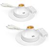 TobeBright Lampada da comodino con interruttore a cavo, attacco E27 vintage, max 100 watt, lampada da tavolo per scrivania, camera da letto, soggiorno, studio, cantina, lampadine escluse, 2 pacchi
