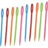 Bessy shop Aghi da Cucito in plastica, 100 Pezzi Multicolor Aghi da Cucito in plastica per Bambini 7 cm Aghi da Cucito a Mano Aghi da Lana per Progetti di Artigianato e Mestieri di DIY.