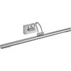PAPUQ Applique LED da parete per illuminare quadri, specchi, murales, 8 W stile tradizionale ed elegante, tono di luce calda 3000 K, nichel opaco, completamente articolato e girevole. 50 cm