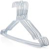Hangerworld 50 Grucce in Metallo Bianco 40cm Salvaspazio Extra Strong per Lavanderia con Intagli