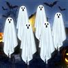 Fohil Halloween Decorazioni di Fantasma, 6 Pezzi LED Lampade Solari a Fantasma per Halloween, Luci Decorative per Esterni Giardino, Cimitero, Cortile