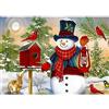 QENSPE 5D Diamond Painting Natale Kit per Adulti, Pittura Diamante Animali Diamond Painting Kit Completo per Principianti e Bambini, DIY Decorazione per Casa e Pareti - Pupazzo di Neve 30x40 cm