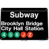 Bioprocess Targa in metallo 20,3 x 30,5 cm, Metropolitana Brooklyn Bridge City Hall Station Metal New York